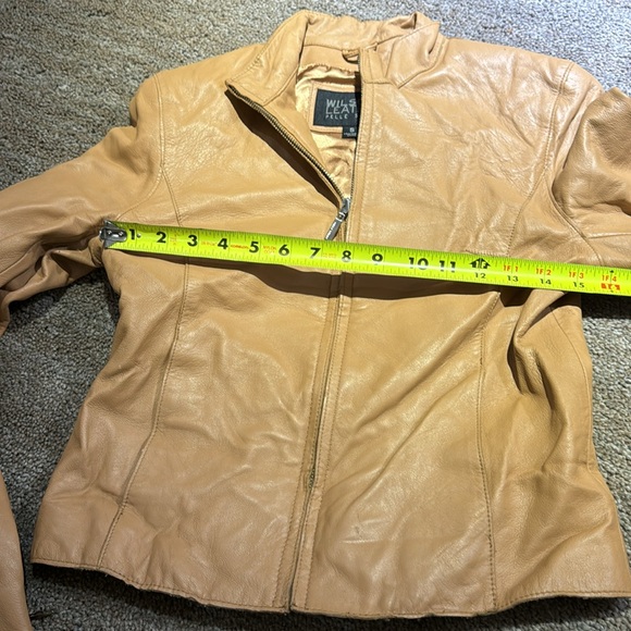 Women’s Wilson’s Leather Leather jacket size small tan in color          Bx8 - Picture 4 of 6